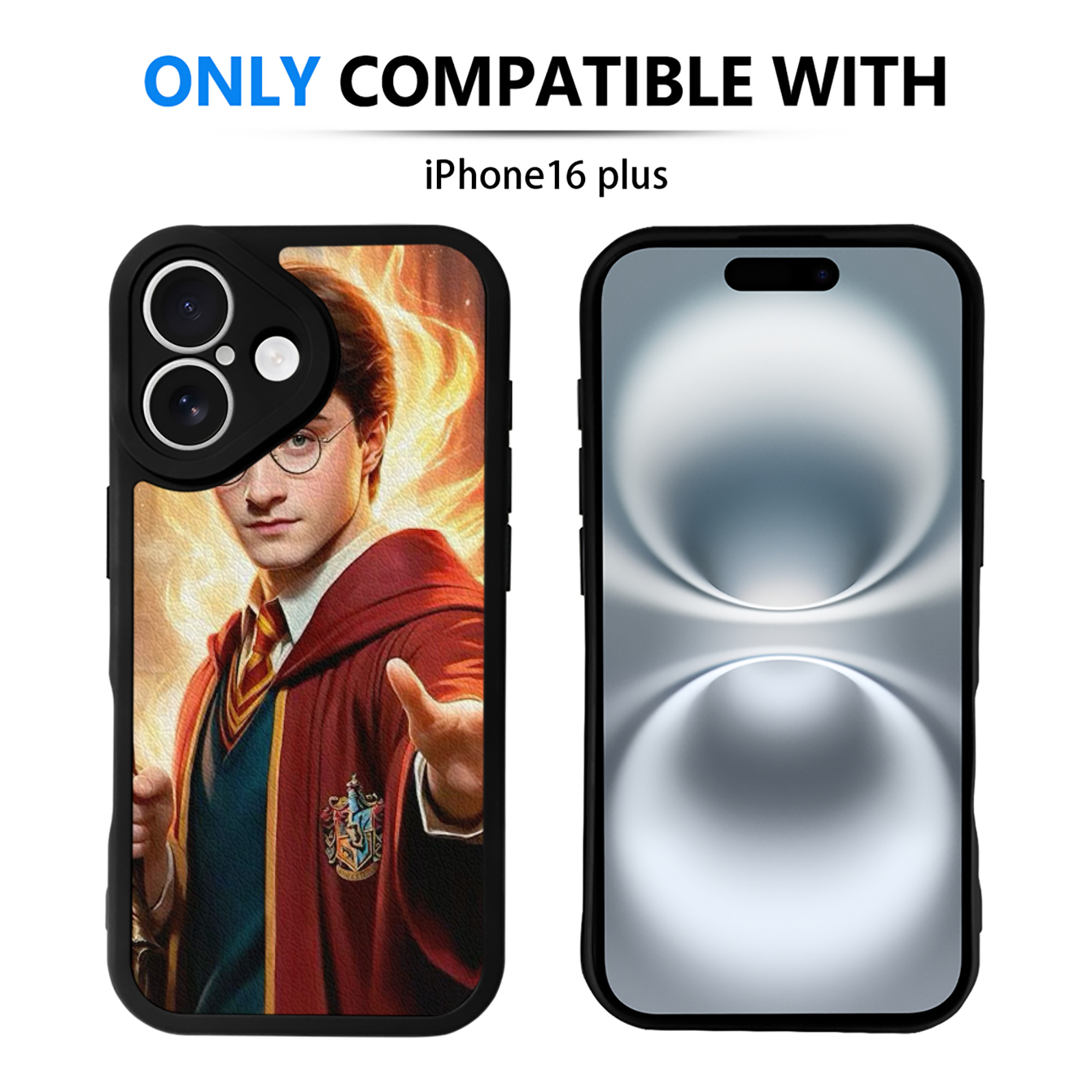 （画像用） Harry Potter ハリー・ポッターシリーズ 【iPhone 16シリーズ対応】シリコンスマホケース（レザー調） 材質：シリコン